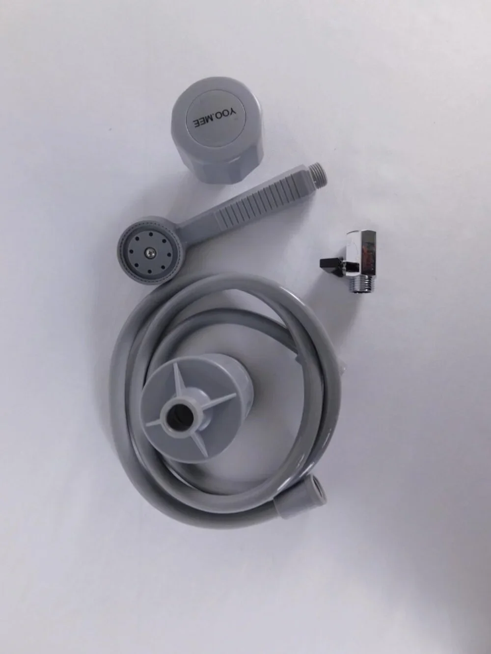 YOO.MEE Tub Spout Shower Sprayer Silver ABS Chrome Bathtub Lever Kit W Hose